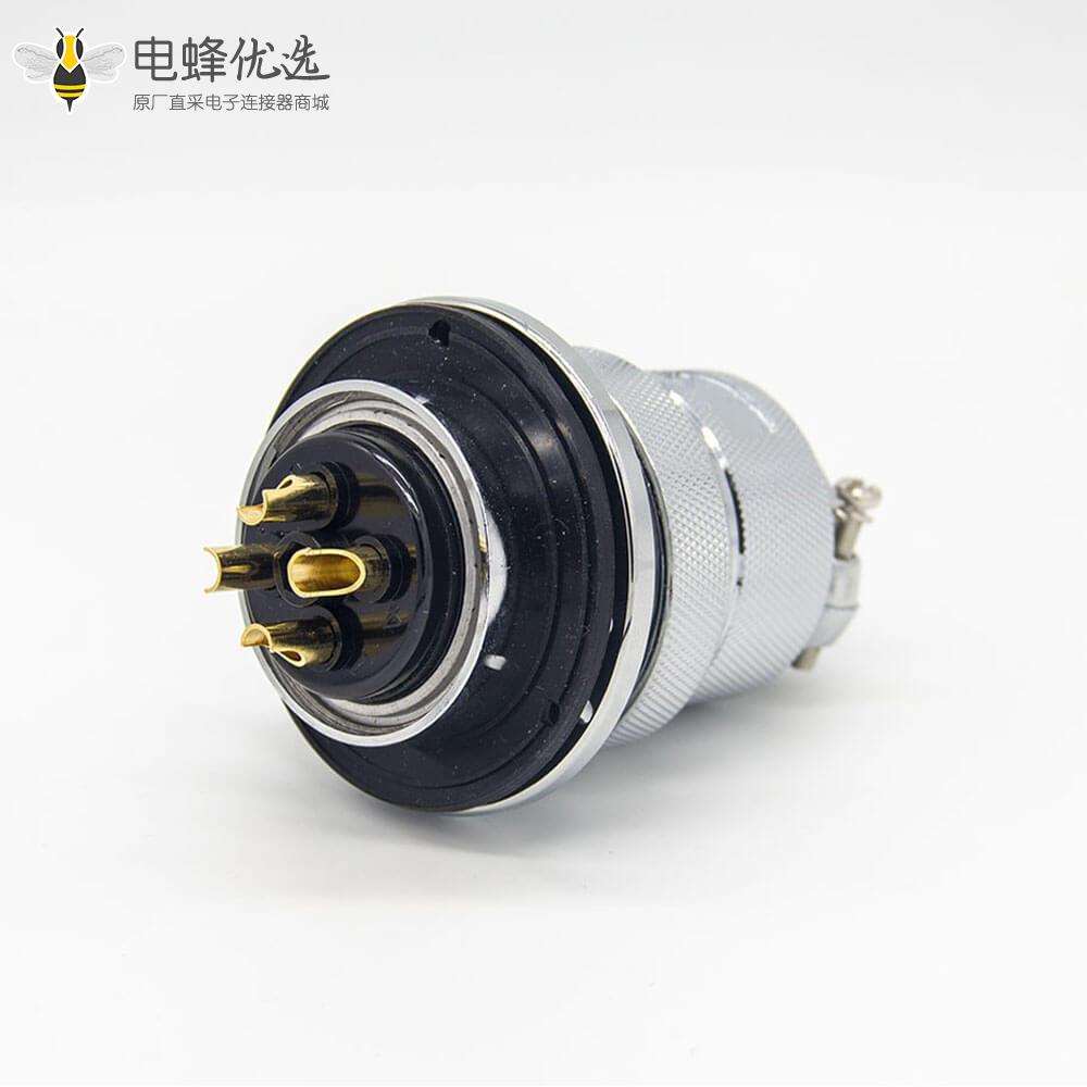 反装插头公头及反装插座母座  GX48 4芯直式连接器