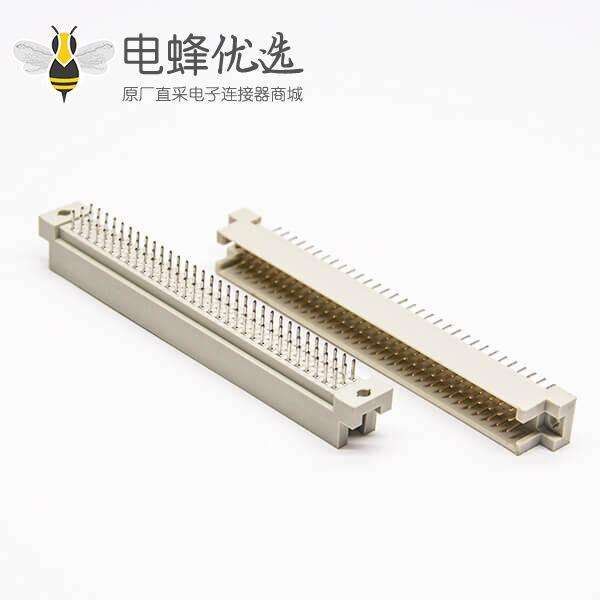 DIN41612欧式插座 节距2.54 96芯（A+B+C）180度直插 公头插孔式接PCB板安装