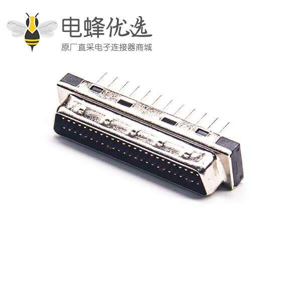 SCSI直插连接器HPDB型50芯公头插孔式PCB板安装
