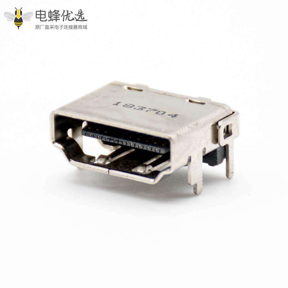 hdmi母头接口SMT贴板片安装连接器