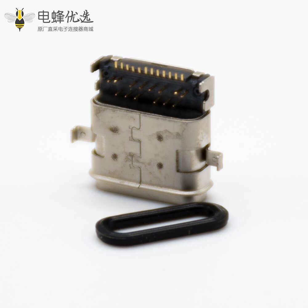 typeC口3.1沉板式插孔式贴板式24芯直式防水连接器