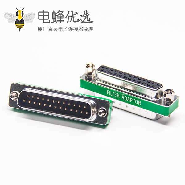 DB25转接头标准型25针公头转母头直式金属转接头