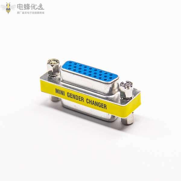 VGA转接头D-Sub标准母转母金属180&deg;转接头