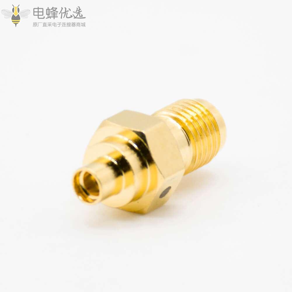 SMA母头转接头转MMCX母头KK转接头镀金直式连接器