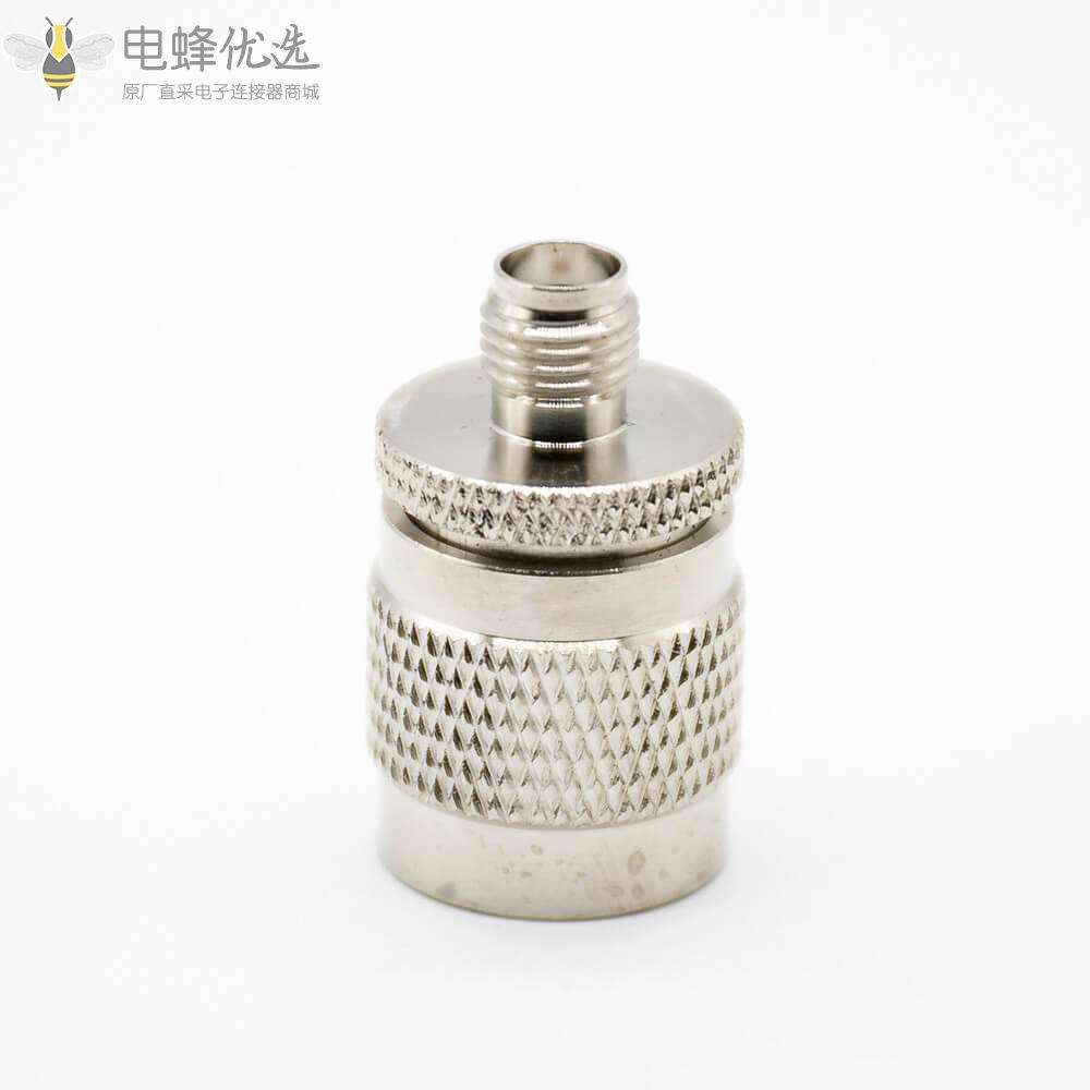 TNC转接头TNC转SMA公转母直式镀镍RF射频同轴连接器JK