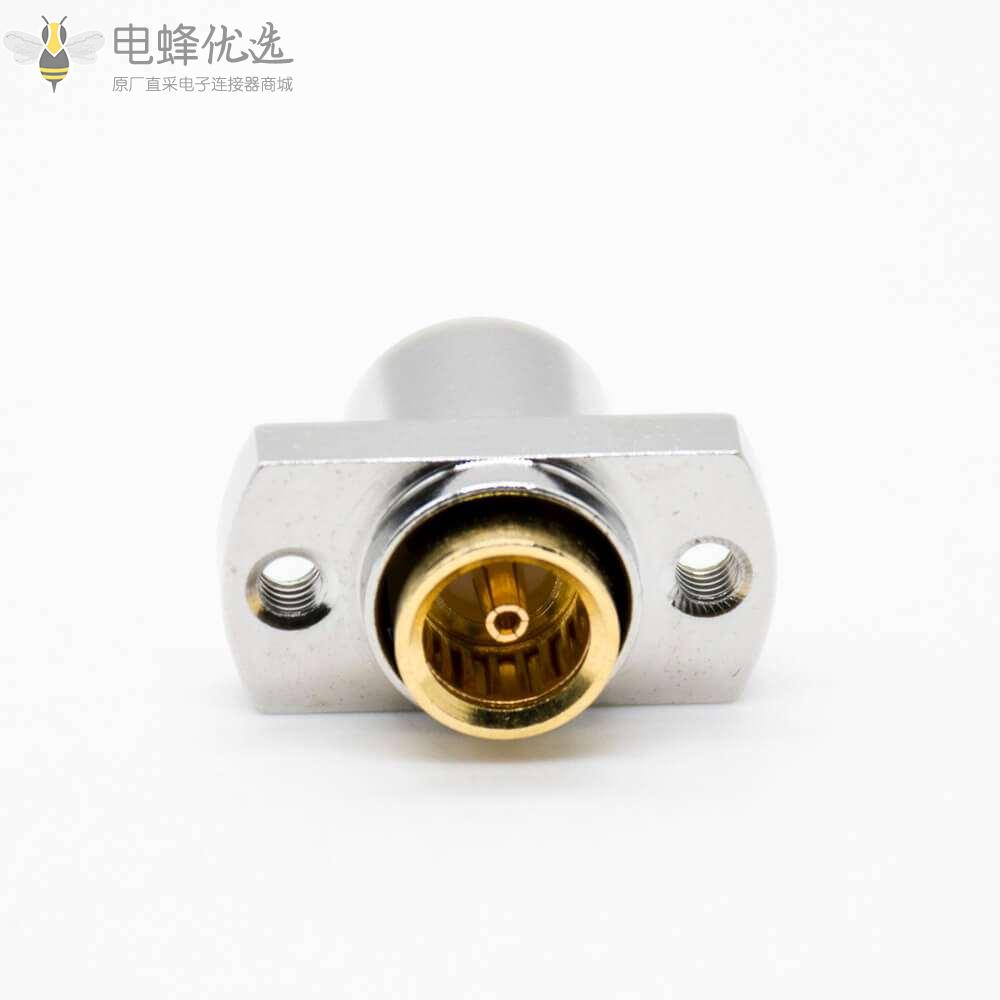 sma母头接线标准50&Omega;直式面板安装4孔法兰压接LMR400镀镍连接器