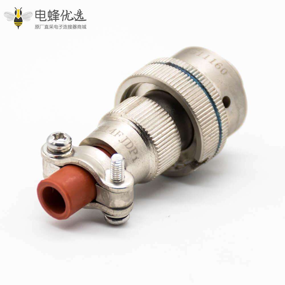 3芯航空插头母卡口连接接线焊接直式XCE连接器14壳体化学镀镍