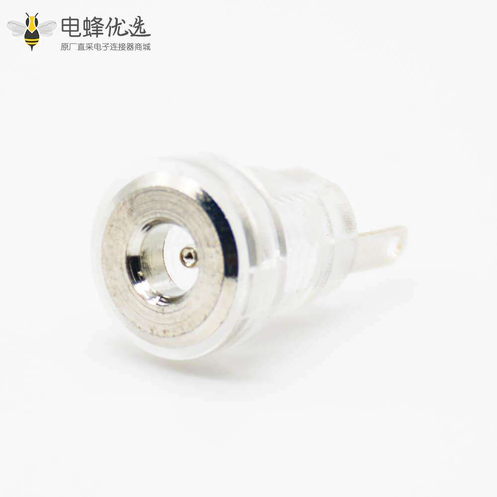 圆形DC插座面板安装金属不带屏蔽直式插孔母插座电源连接器