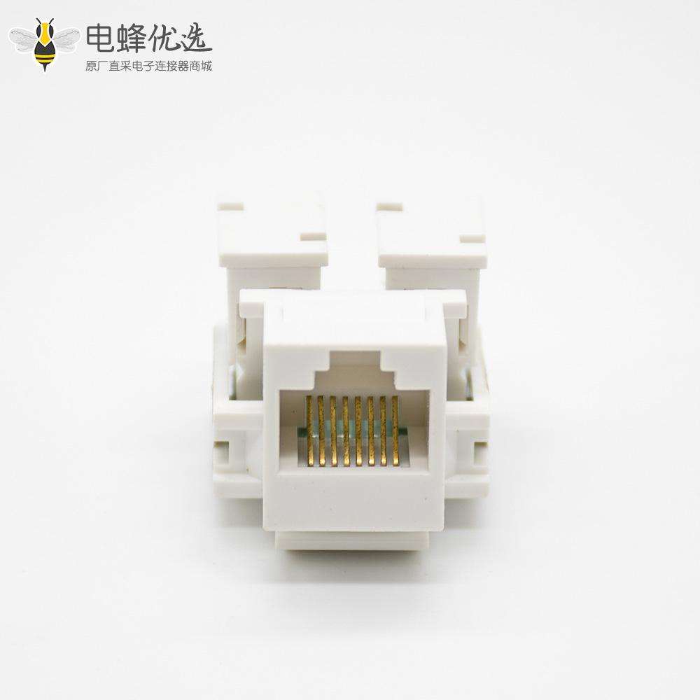 RJ45网络插座8P8C超五类不带屏蔽弯式单端口插座