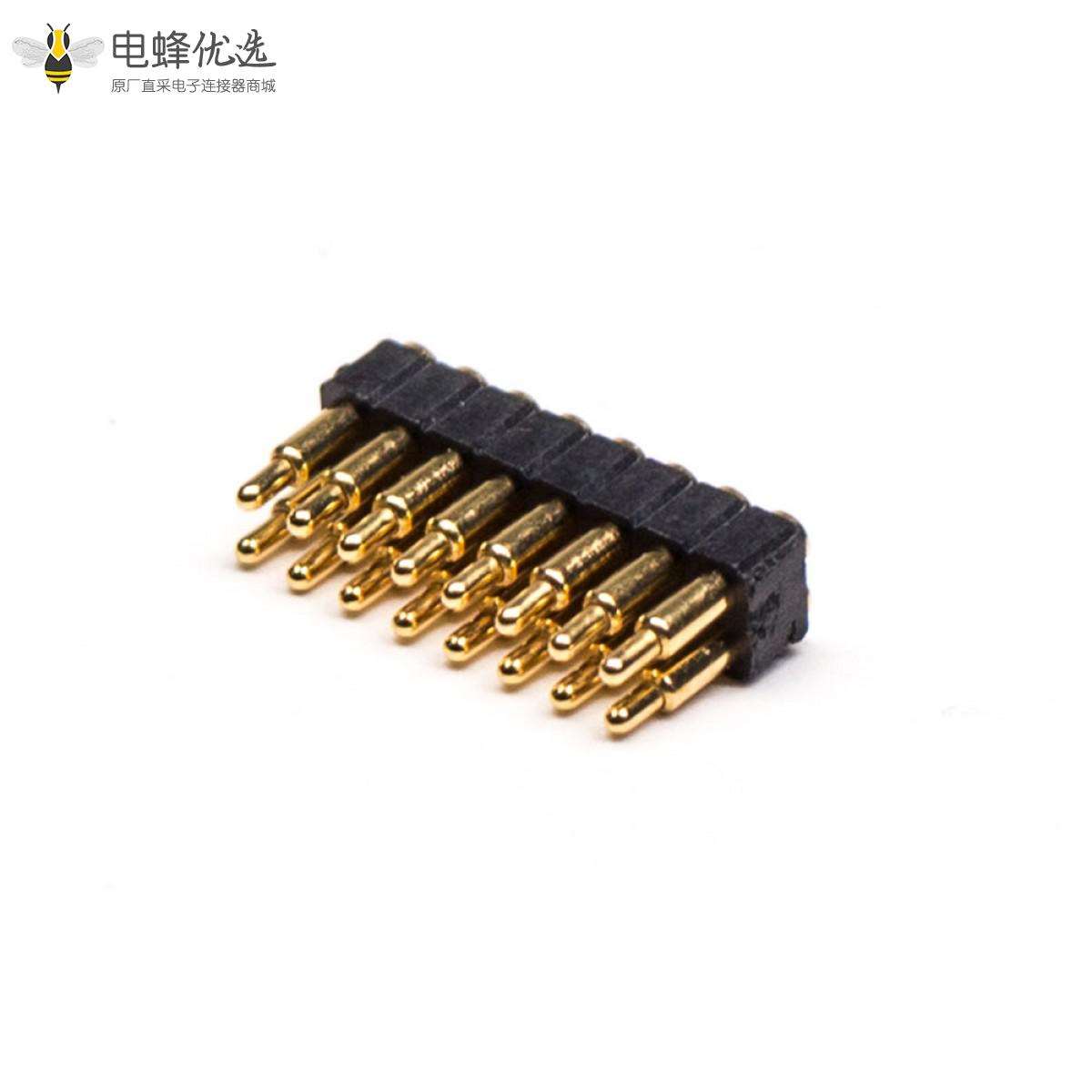 Pogo Pin电池连接器16芯普通单头两排侧放式间距2MM