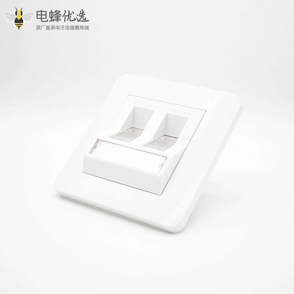 86双口信息面板CAT6双端口螺丝固定AP样式