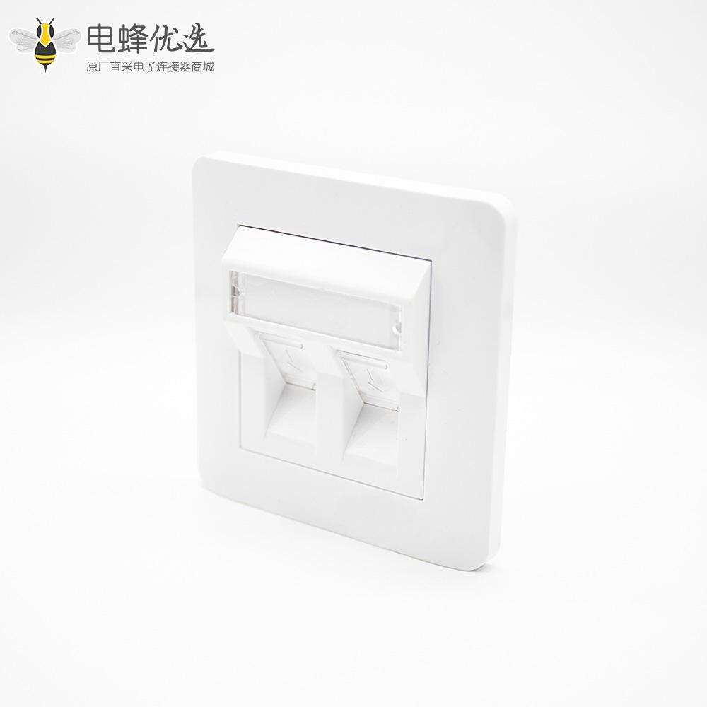 86双口信息面板CAT6双端口螺丝固定AP样式