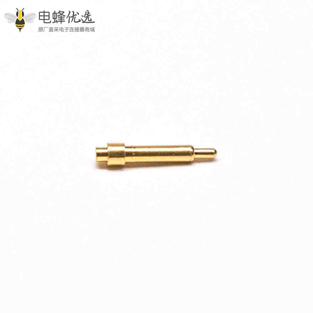 Pogo Pin镀金单芯直式黄铜插件式P型弹簧针