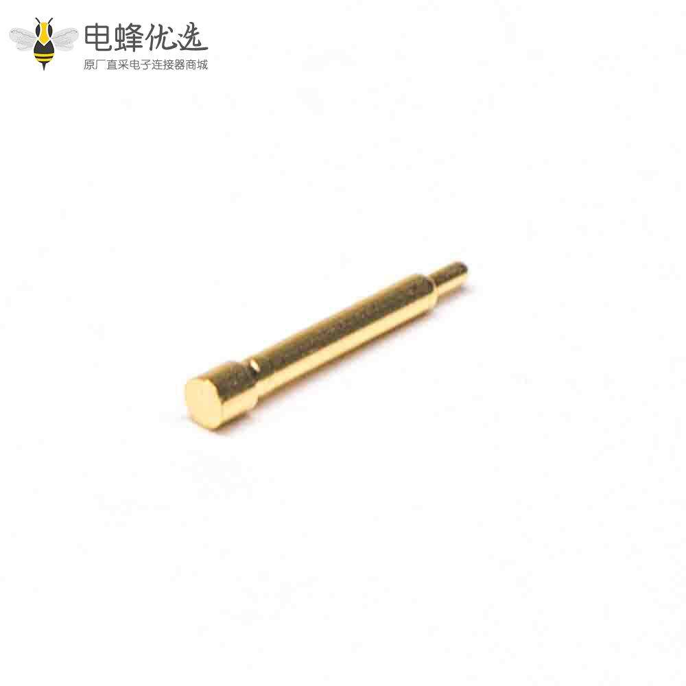 单头Pogo Pin连接器侧放式黄铜焊接异形系列单芯镀金
