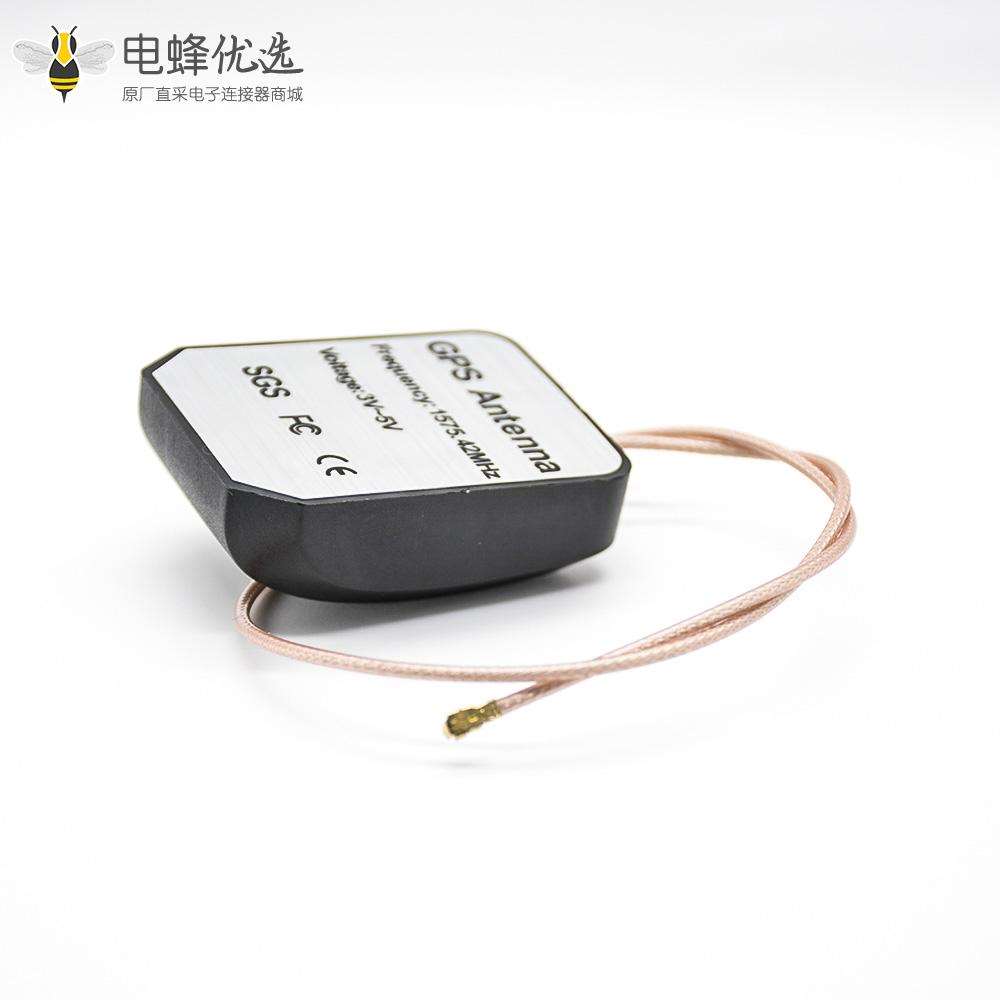 GPS天线黑色鼠标型接RG178线打端子外置WiFi天线