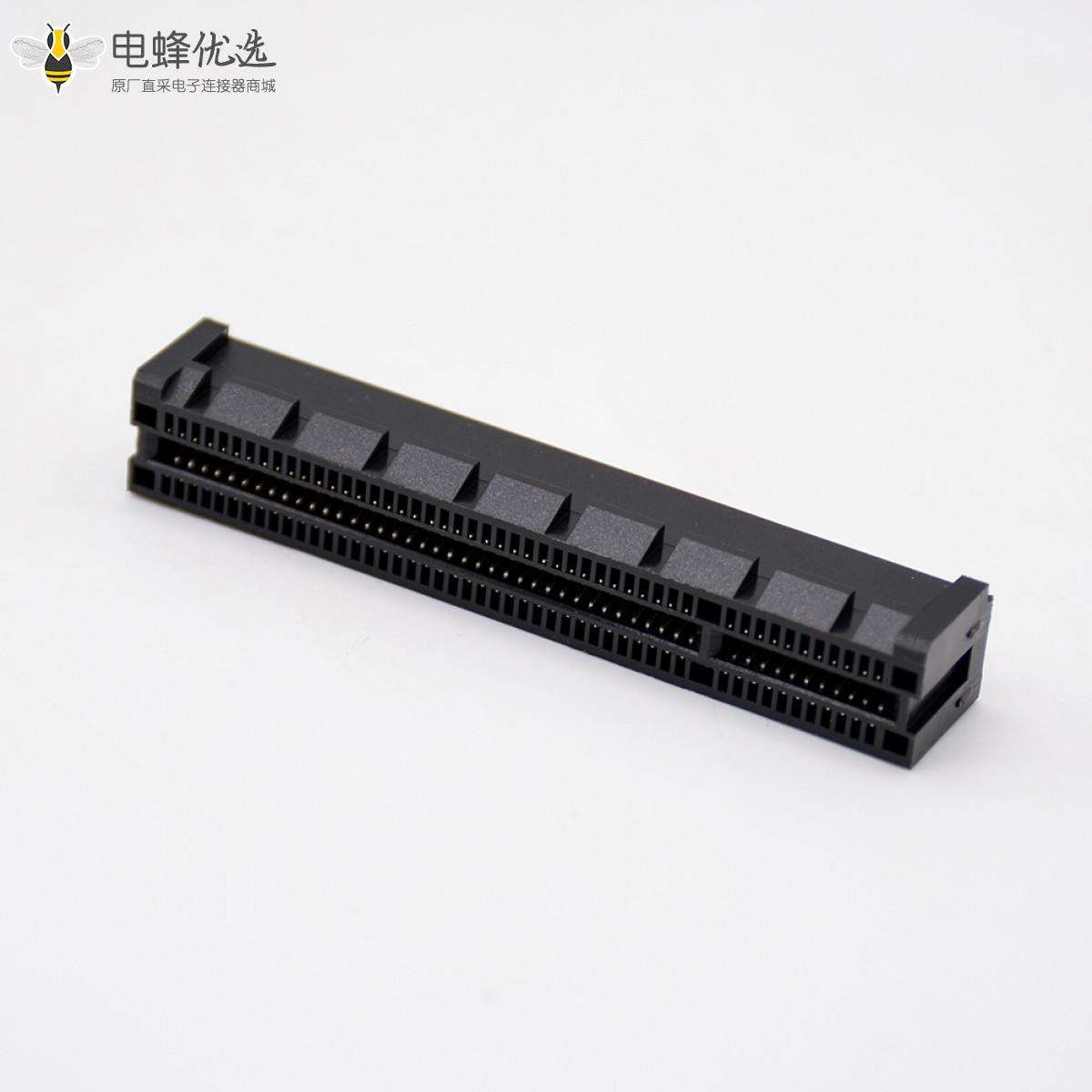 连接器PCIE 8X夹板式卡槽98芯沉板式记忆卡连接器