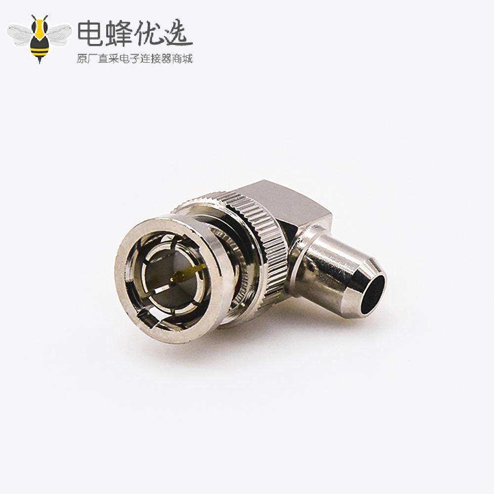 SYV-75-5-1弯式BNC连接器75&Omega;公头接线焊接