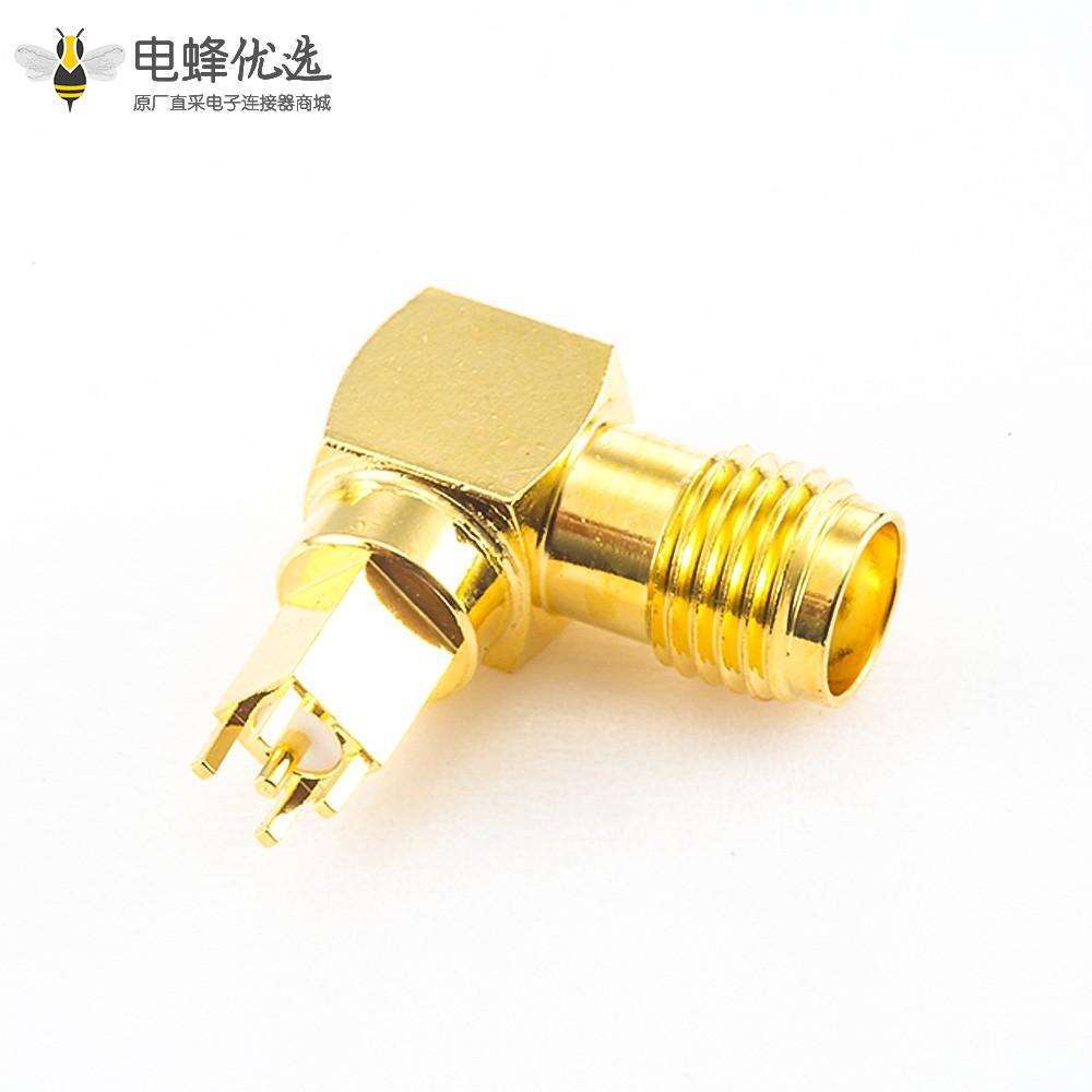 SMA连接器用于PCB母头弯式插孔