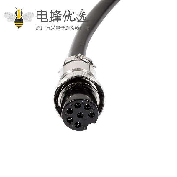 GX12 7芯航空线母头航空插头电缆线1M