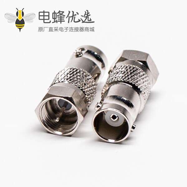 BNC转F头公转母转接头直式连接器镀镍