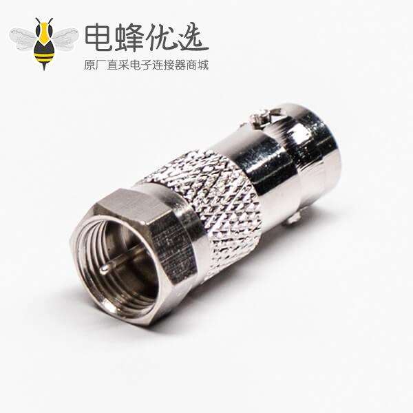 BNC转F头公转母转接头直式连接器镀镍