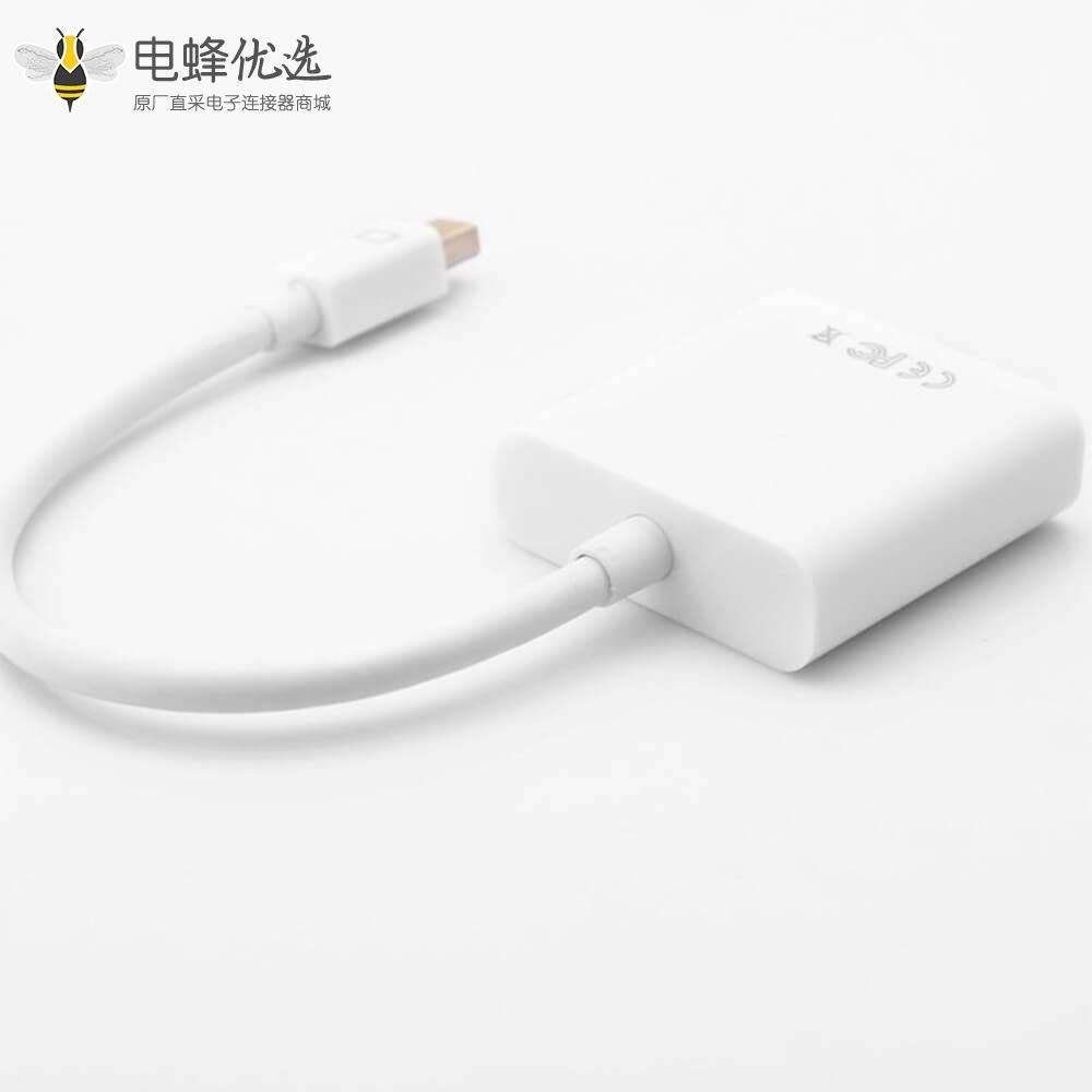 VGA Mini DisplayPort  直式MDP公头转VGA母头连接线0.5米