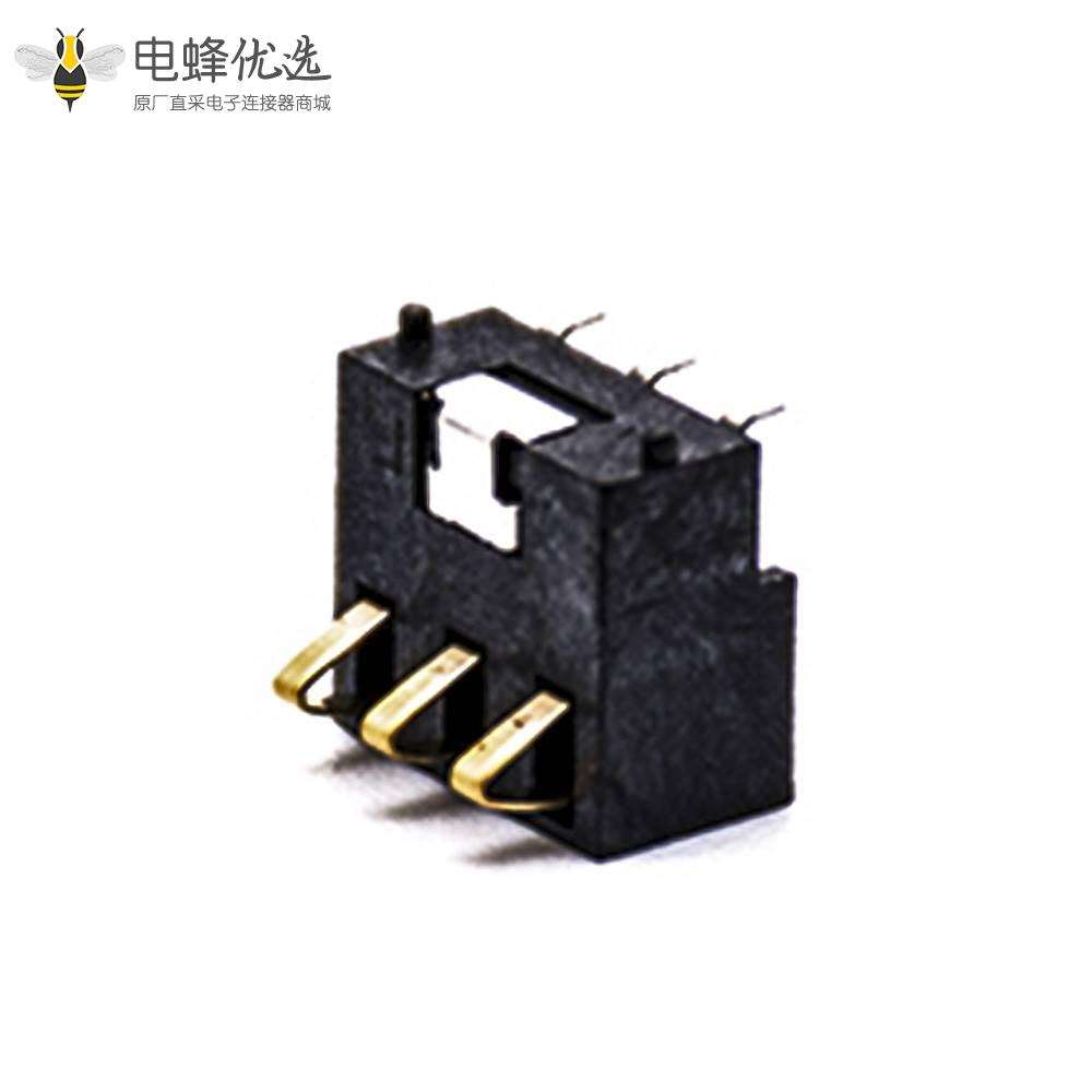 手机电池座接触弹片3芯PCB板安装2.5间距手持设备专用电池座