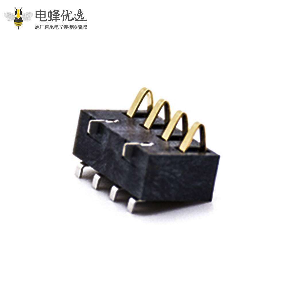 弹片电池2.5PH接PCB板镀金4芯卧式电池座连接器