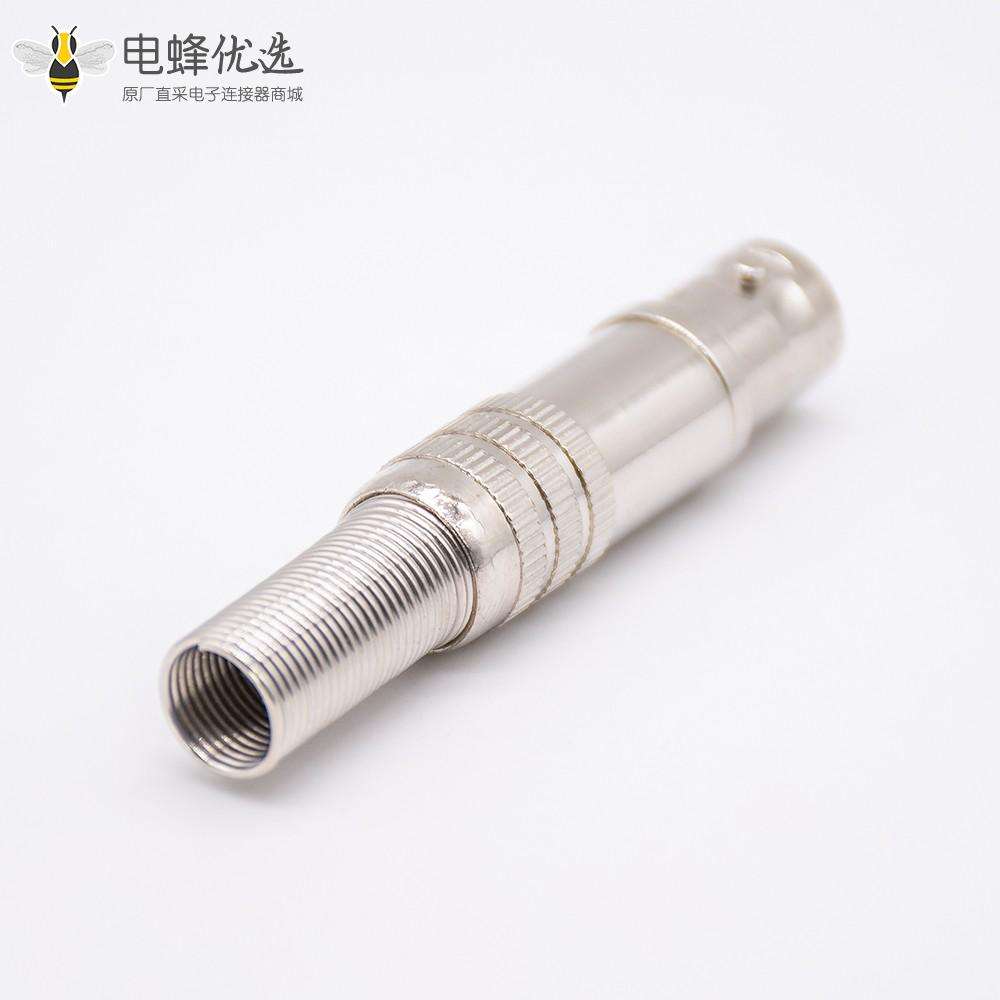BNC母接头插座RF射频连接器直式锁线式