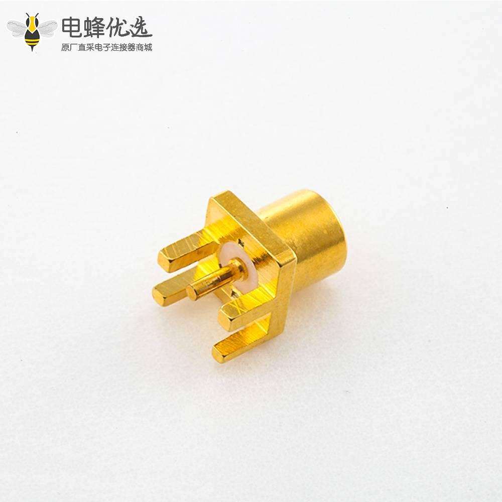 PCB焊接连接器MCX母直式卡板铜镀金50&Omega;