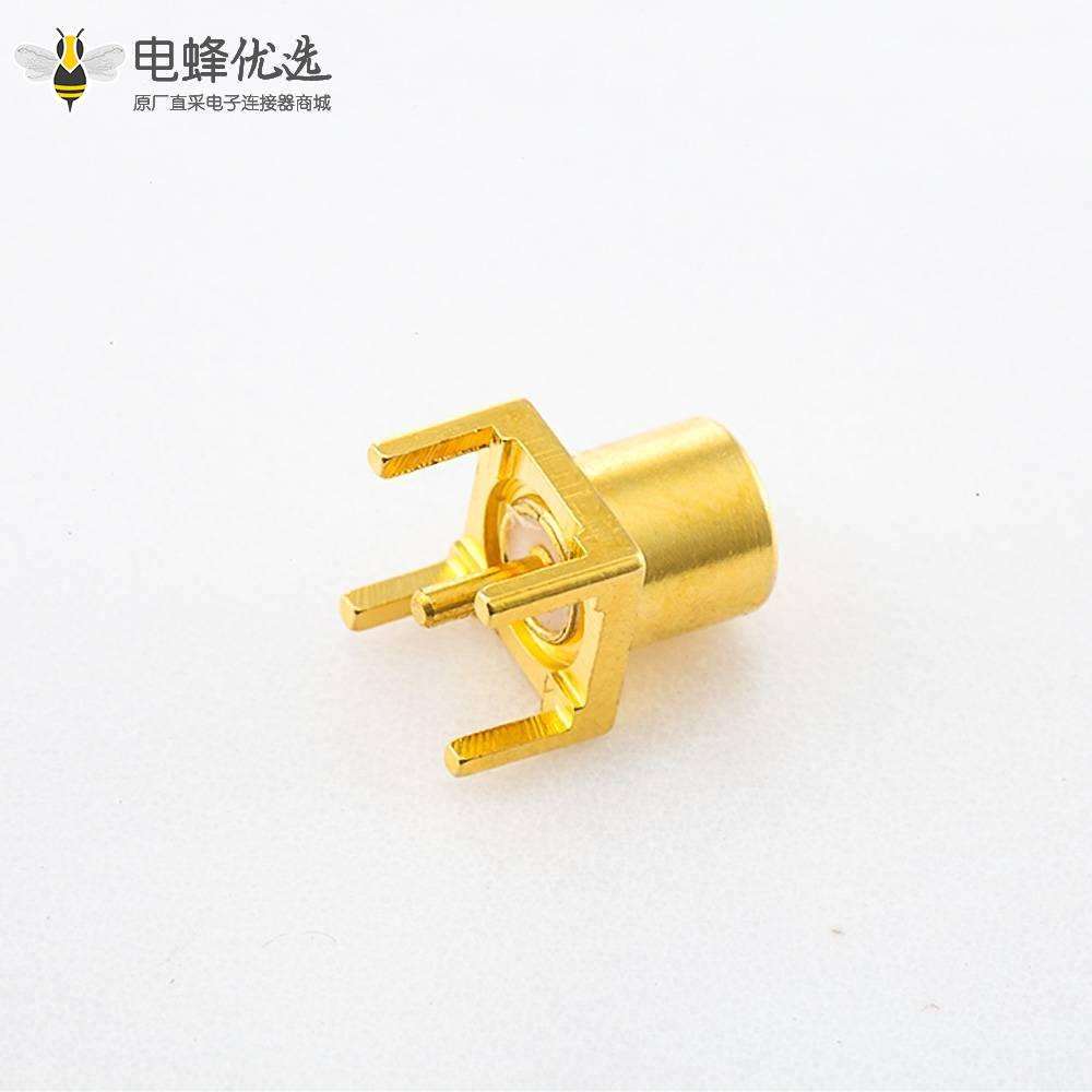MCX插头连接器焊接母头直式插孔铜镀金50&Omega;