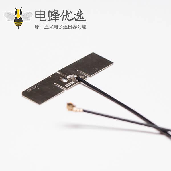 家用电视天线2.4G天线洋白铜平板焊黑色线材RF 1.13接IPEX