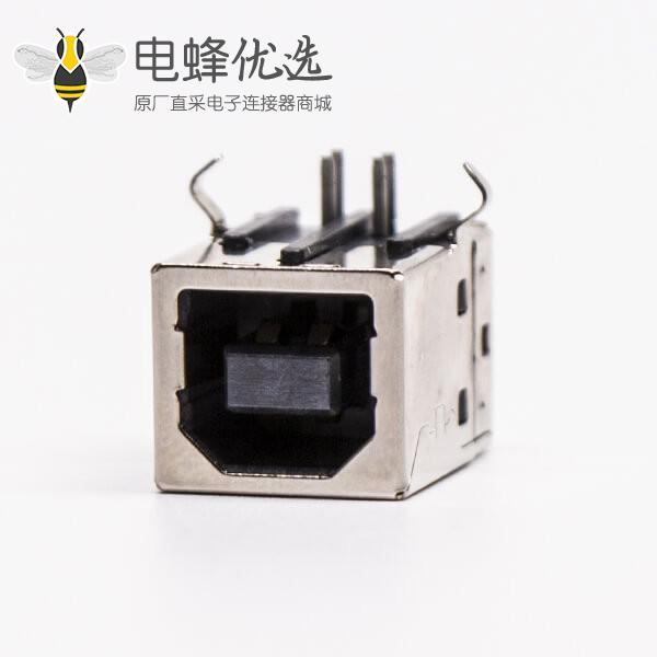 usb type b母座封装弯式DIP插PCB板