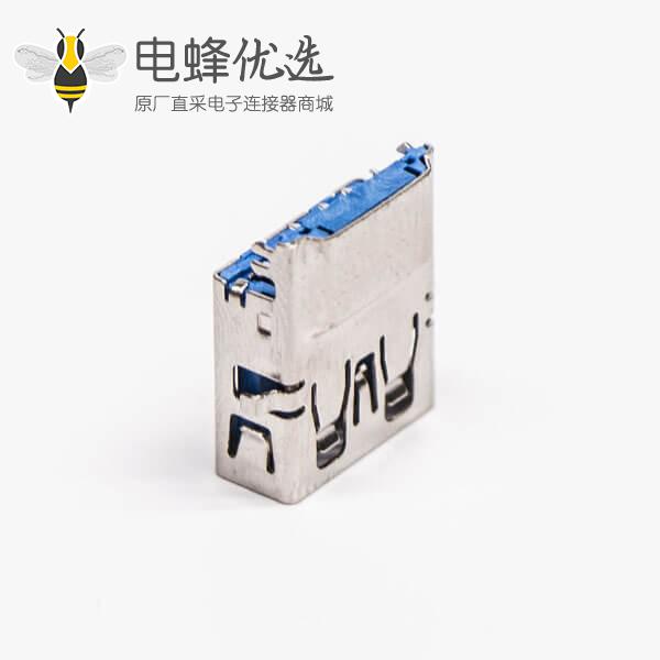 usb3.0 接口type a母座90度插pcb板三脚定位