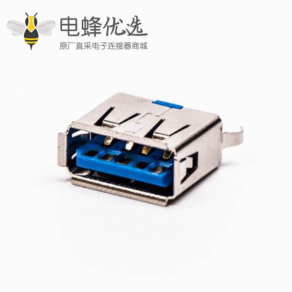 usb3.0 a母头短体type a 180&deg;直式dip插板