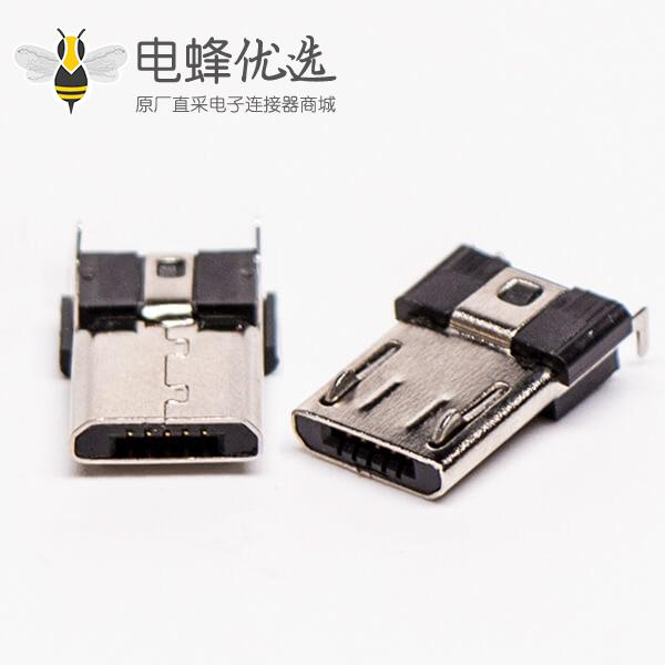 micro usb 5s b型牛角型弯式公座DIP两脚连接器