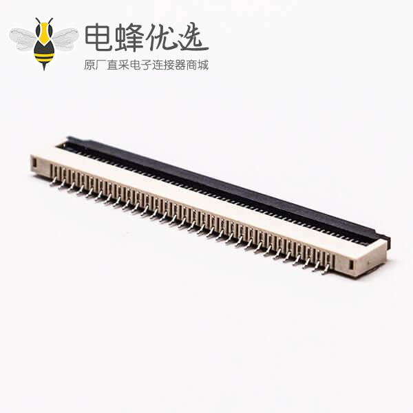 fpc排线插座1.0PH前掀盖式注塑1.0mm下接触2.0H