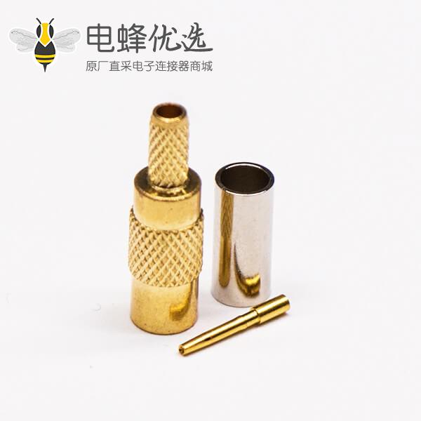 MCX接口母头直式同轴连接器压接式接线