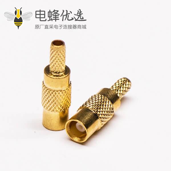 MCX接口母头直式同轴连接器压接式接线