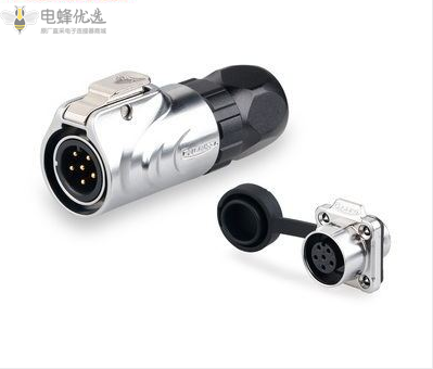 航空插头插座LP-12-6芯公头方座全金属微小型方形座连接器