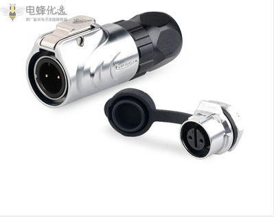 LP-12-2芯公头螺母座全金属微小型航空连接器