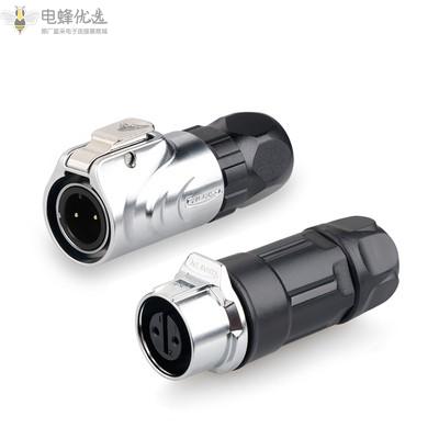 LP-12-2芯公头母头全金属微小型防水航空插头插座连接器