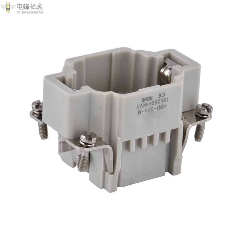 24芯矩形重载连接器冷压接线工业航空插头公母芯厂家直发