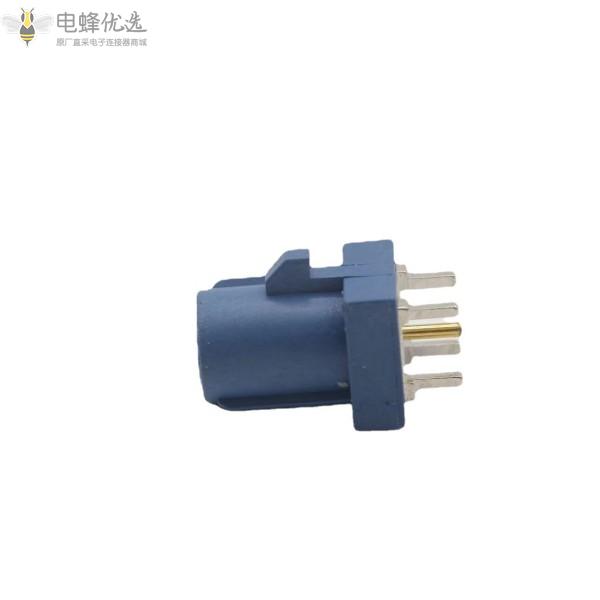 FAKRA-JE-C型蓝色立式四脚焊接连接器GPS连接器汽车连接器