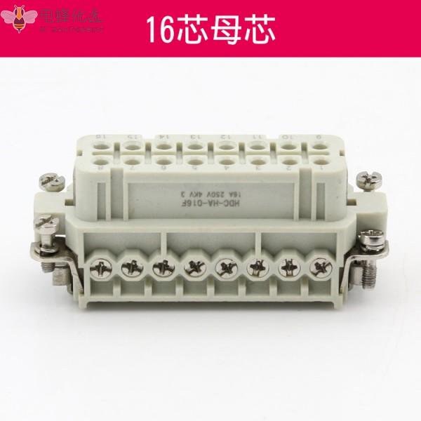 10芯/16芯/32芯小螺钉压接HA重载连接器矩形航空插头插座