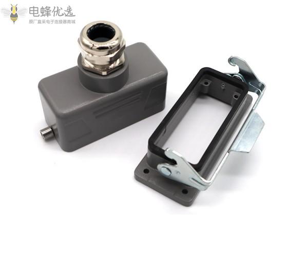 16B顶出线上壳重载连接器单扣16针上壳石材设备码砖机控制用