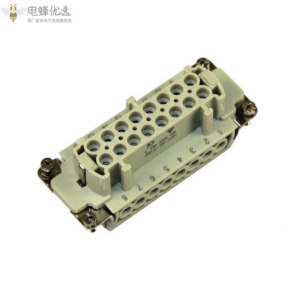 16芯重载连接器厂家直发HE矩形PC防水工业连接器