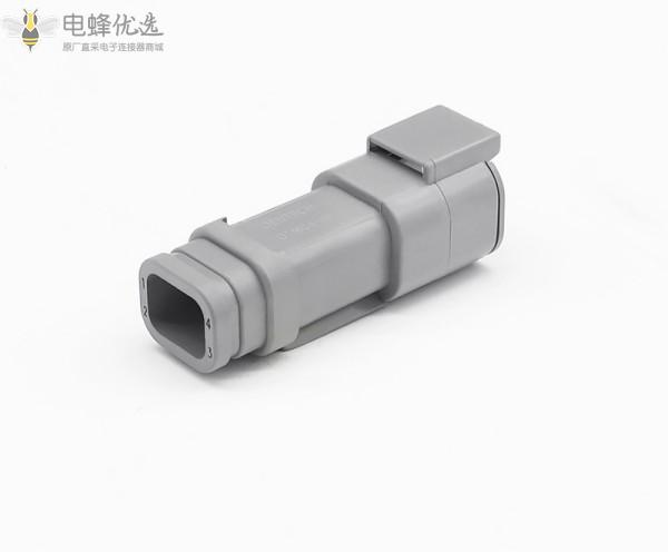4孔DTM高盖PA66防水连接器接插件公母对接