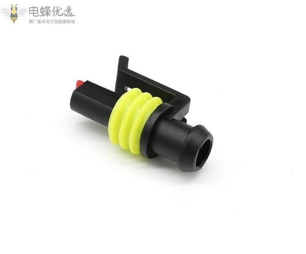 DJ7011汽车连接器1孔低频防水防潮连接器母端线束接插件护套