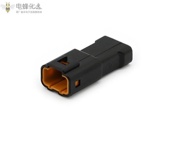 04T-JWPF-VSLE4孔微型汽车连接器4芯防水接插件公母对接插头